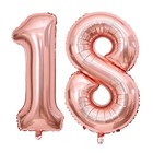 18 Number Balloons Giant 18 Balloons Rose Gold 40 Inch Rose Gold Rose Gold 18