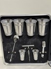 Vintage Platt Portable Travel Bar - 9 Pieces   Black Case