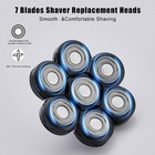 7 Blades Head Shaver Replacement Heads  Universal Fit For Electric 1 Count 