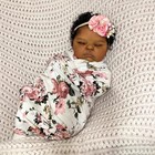 19 Inch African American Realistic Baby Doll Lifelike Reborn Baby Girl Dolls-