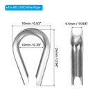 20x M3 Stainless Steel Thimble Wire Rope Thimbles For 1 8  Wire Rope