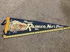 Vintage Mount Rainer National Park Souvenir Felt Pennant Flag Banner Estate Find