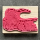Stampabilities House Mouse Candlelit Voyage Rubber Stamp Winter Snow Cabin Card