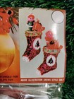 Walco Christmas Stockings Vtg 1977 Sequin Bead Christmas Ornament Craft Kit Nos