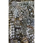 Broken Clear Rhinestone Costume Jewelry Lot Art Craft Upcycle Repair Repurpose