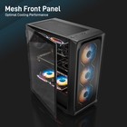 Darkrock Ec2 Atx Pc Case With 3 Black Infinity Design F120 Fan   1 Black Fan
