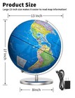 13  World Globe With Stand  Illuminated Educational Globes With Hd Printed Ma   