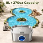 Dog Water Fountain  8l 2 1 Gal Stainless Steel For Large Dogs   Multi-pet   Larg