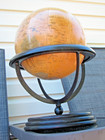 Vintage Designer World Globe W  Wooden Stand