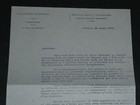 Michel Audiat - Typed Signed Letter To Mr Elgozy - Lost Hat - 1975
