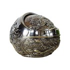 Metal Ashtray  Smoking Windproof Vintage Lid Ornament  Retro Cigarette Metal