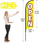Open Feather Flag With Pole And Ground Stake  8ft Swooper Advertising Banner    