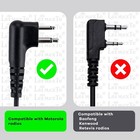 Acoustic Tube Earpiece Headset With Ptt Mic For Motorola 2-pin Two Way Radio