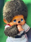 Vtg 1974 Monchhichi Boy Monkey Large Doll Plush Japan Sekiguchi 18  Baseball Htf