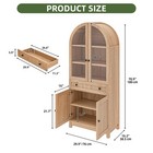 70  Arched Kitchen Pantry Storage Cabinet Cupboard W  Adjustable Shelves Drawer