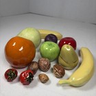 Vintage Hand Made Ceramic Centerpiece Fruit Decorative Faux Food