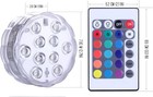 2pack Submersible Led Lights Remote Control Battery Powered rgb Multi Color