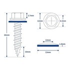  10x 1  Hex Head Metal Roofing Tek Screws With Sealing Washer Metal Screws Set