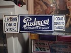 Large Rare Piedmont Tobacco Drug Store Cigars Cigarettes Porcelain Metal Sign