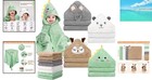 Soft   Absorbent 12 Pcs Baby Bath Towels Set - Ideal For Newborns And Toddlers