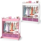 White pink Girls Kids Dress Up Pretend Closet Armoire Wardrobe W  Storage mirror