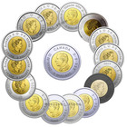          Canada Full Colored Toonie New  2 Dollars Unique 16-coin Set  2017 - 2026