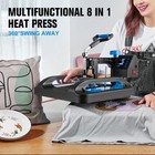 8 In 1 Heat Press Machine 15 x12  Sublimation Transfer For T-shirt Mug Hat Plate