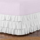 Super Soft Cotton 16  Drop Ruffle Bed Skirt Dust Ruffle full Size-white 