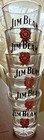 Lot Of 6 Jim Beam Round Heavy Glass Shot Glasses 2 5    Tall Free Shipping 
