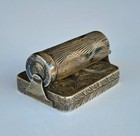 Antique 800 Sterling Silver Compact Powder Folding Lipstick Box