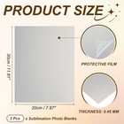3 Pcs 8x12 Inch Sublimation Blanks  Aluminum Sublimation Metal  Bright Silver