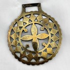 Brass Horse Medallion Antique English Sun Cross Open Diamond Parade Harness