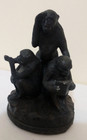 3-monkeys  See  Hear  Speak No Evil - Two Piece Set Of Black Metal Bookends