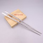 Real 999 Fine Silver Chopsticks     Lucky Word Handle Health Tableware Best Gift