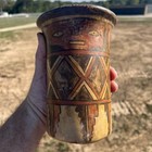 Beautiful Original Nazca Polychrome Vessel Pre Columbian Cylinder 6 7 8   t Q600