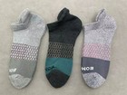 3 Pair Bombas Women s Tri-block Marl 3 Colors Ankle Sock Size Medium 8-10 5