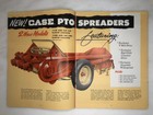 1958 Ji Case Tractor Manure Spreaders Farm Advertising Brochure Vintage