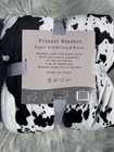New King Size Super Soft Thick Throw Blanket Cow Print Black And White Cowhide 