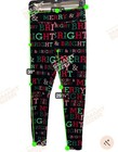 030-004 Sz Medium High Waist Super Plush Velour Legging Christmas Merry   Bright