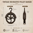 Cast Iron Decorative Barn Pulley Plant Hanger Rustic Farmhouse Decor 9 