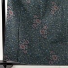 Kimono Tsumugi Deep Green Silk S Vintage Authentic Japanese Well-kept