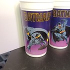 4 Batman Movie Taco Bell Cup Lot 1989 Batmobile Batwing Gotham City