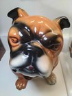 Original Vintage Mack Truck Bulldog Dog Ceramic Piggy Coin Bank 