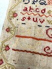 Antique Sampler Unframed 10 5 X 8 School Girl Rebecha Gosb   19th C Original 