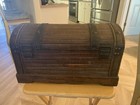 Vintage Old Style Wood Chest Trunk Treasure Box Case Storage 21  Wide X 12  Tall