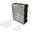 39-drawer Black Plastic Small Parts Compartment Organizer - Storage Drawers For