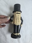 Vintage Mr Peanut Cast Iron Coin Bank Planters Advertising Figurine Black Tan