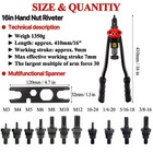 1560pc Rivnut Gun Kit Rivet Nut Nutsert Tool 16  Riveter W  Sae metric Mandrels