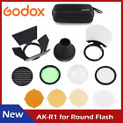 Us Godox Ak-r1 Diffuser Barn Door Honeycomb Grid Kit For Ad100pro Ad200 V1 V1pro