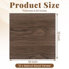 Boao 12 Pcs Real Wood Veneer Sheets 12  X 12 X 12 Inches  Wood Color